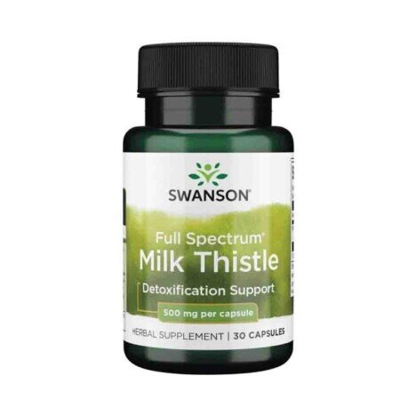 Full Spectrum Milk Thistle - Armurariu 500mg 30 Capsule, Swanson